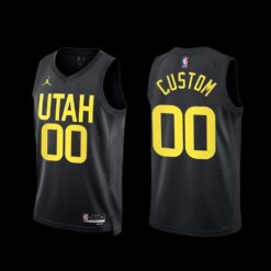 Utah Jazz Custom 2022-23 Black Statement Edition Jersey