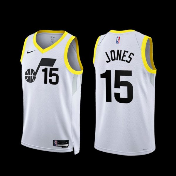 Utah Jazz Damian Jones 2022-23 Association Edition Jersey White Utah Jazz Damian Jones 2022-23 Association Edition Jersey White