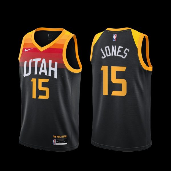 Utah Jazz Damian Jones 2022-23 City Edition Jersey Black Utah Jazz Damian Jones 2022-23 City Edition Jersey Black