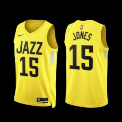 Utah Jazz Damian Jones 2022-23 Icon Edition Jersey Yellow