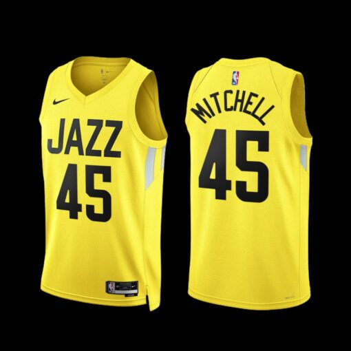 Utah Jazz Donovan Mitchell 2022-23 Icon Edition Jersey Yellow