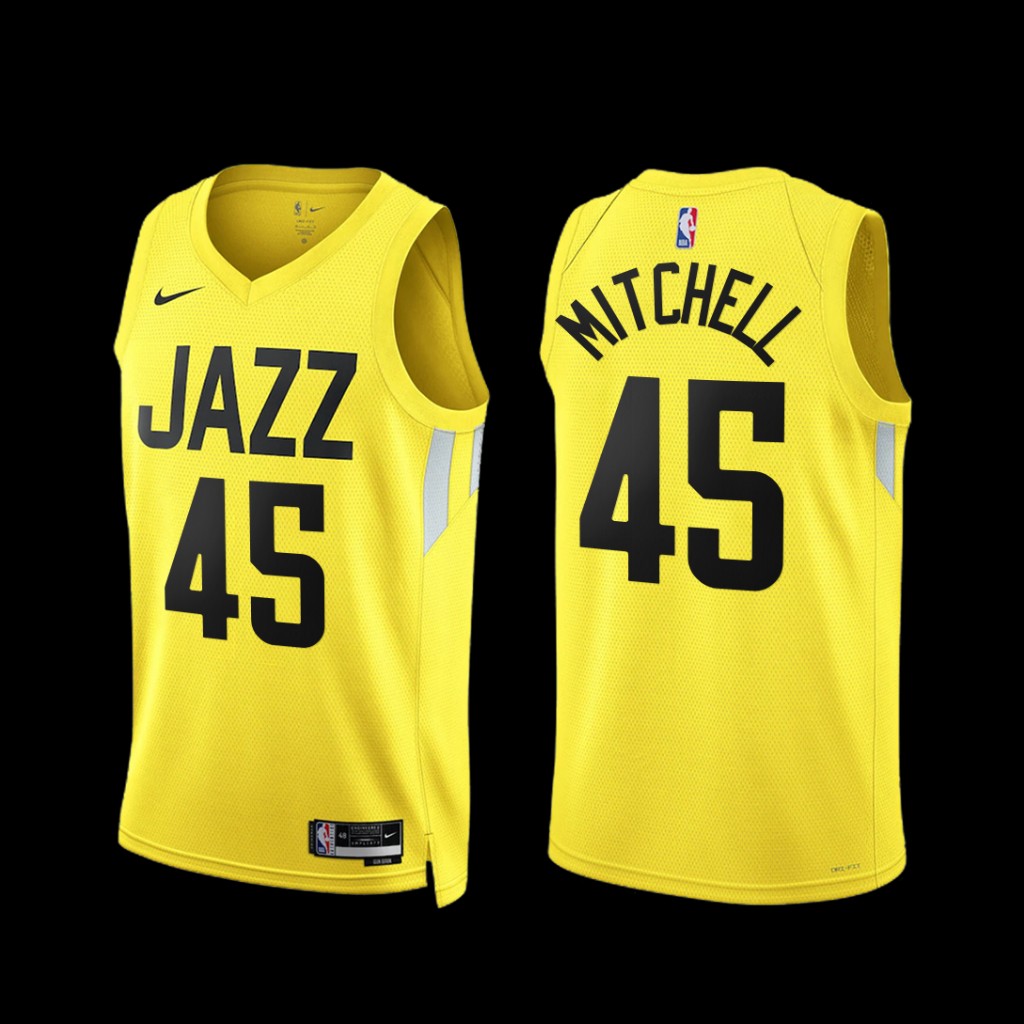 Utah Jazz Donovan Mitchell 2022-23 Icon Edition Jersey Yellow Utah Jazz Donovan Mitchell 2022-23 Icon Edition Jersey Yellow