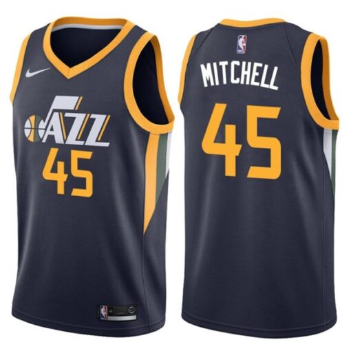 Utah Jazz Donovan Mitchell Navy Icon Jersey
