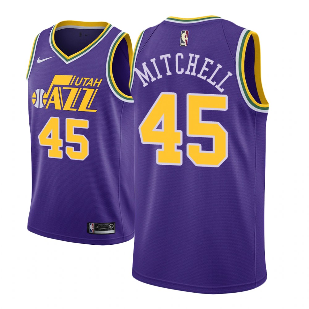 Utah Jazz Donovan Mitchell Purple Classic Jersey Utah Jazz Donovan Mitchell Purple Classic Jersey