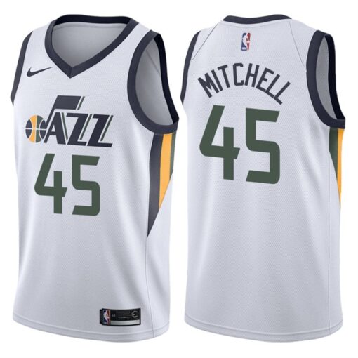 Utah Jazz Donovan Mitchell White Association Jersey