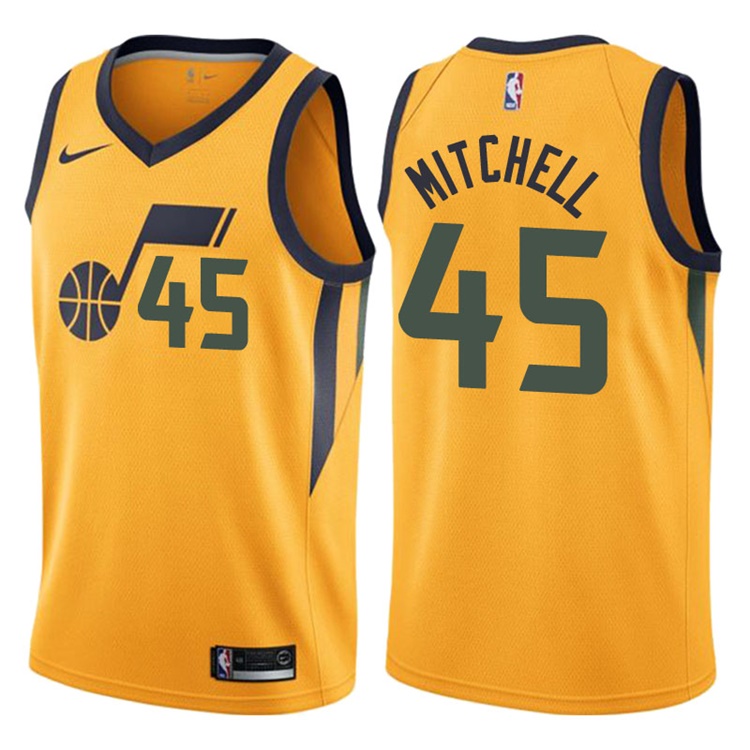 Utah Jazz Donovan Mitchell Yellow Statement Jersey Utah Jazz Donovan Mitchell Yellow Statement Jersey