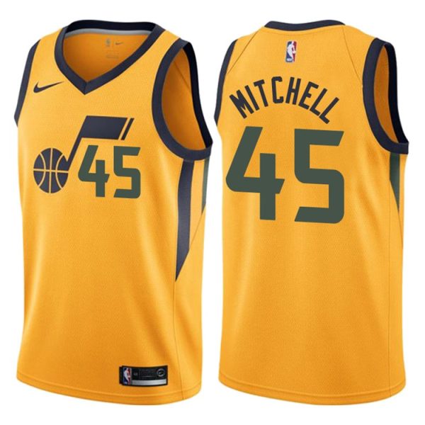 Utah Jazz Donovan Mitchell Yellow Statement Jersey Utah Jazz Donovan Mitchell Yellow Statement Jersey