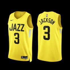 Utah Jazz Frank Jackson 2022-23 Icon Edition Jersey Yellow Swingman