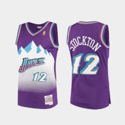 Utah Jazz John Stockton Purple 1996-97 Throwback Jersey