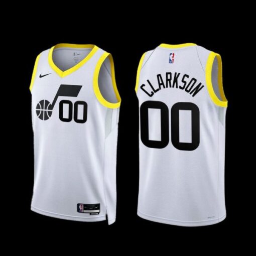 Utah Jazz Jordan Clarkson 2022-23 Association Edition Jersey White