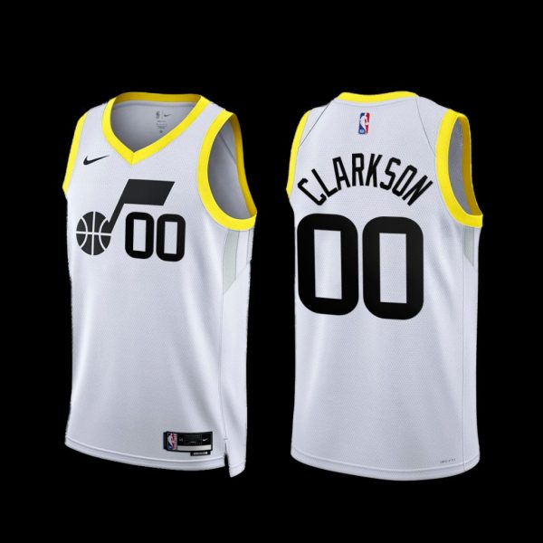 Utah Jazz Jordan Clarkson 2022-23 Association Edition Jersey White Utah Jazz Jordan Clarkson 2022-23 Association Edition Jersey White