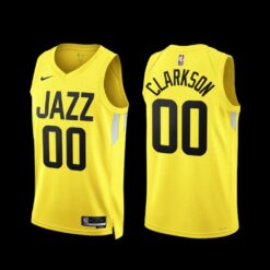 Utah Jazz Jordan Clarkson 2022-23 Icon Edition Jersey Yellow