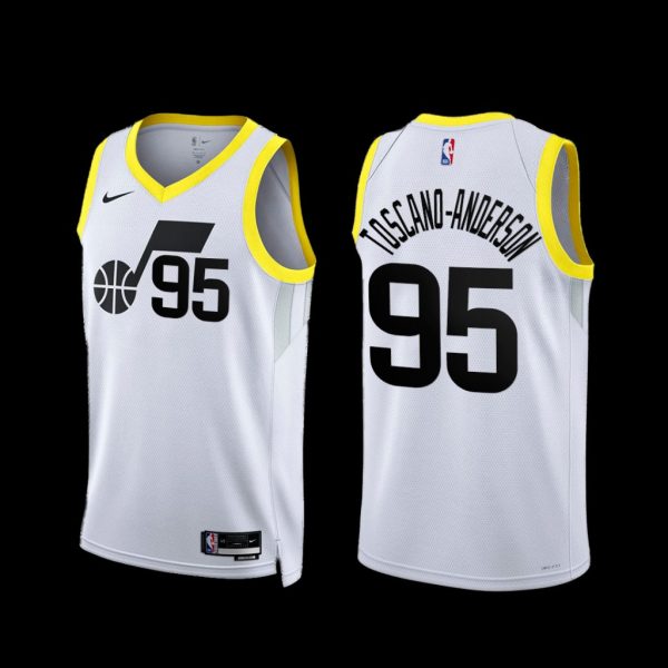 Utah Jazz Juan Toscano-Anderson 2022-23 Association Edition Jersey White Utah Jazz Juan Toscano-Anderson 2022-23 Association Edition Jersey White