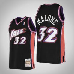 Utah Jazz Karl Malone Black 1998 1999 Throwback Jersey