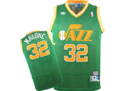 Utah Jazz Karl Malone Green Throwback Jersey
