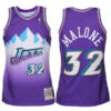 Utah Jazz Karl Malone Cream 1996-97 Throwback Jersey