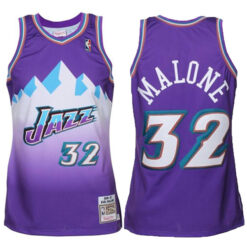 Utah Jazz Karl Malone Purple Throwback Jersey