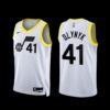 Utah Jazz Karl Malone White Vintage Jersey