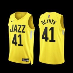 Utah Jazz Kelly Olynyk 2022-23 Icon Edition Jersey Yellow