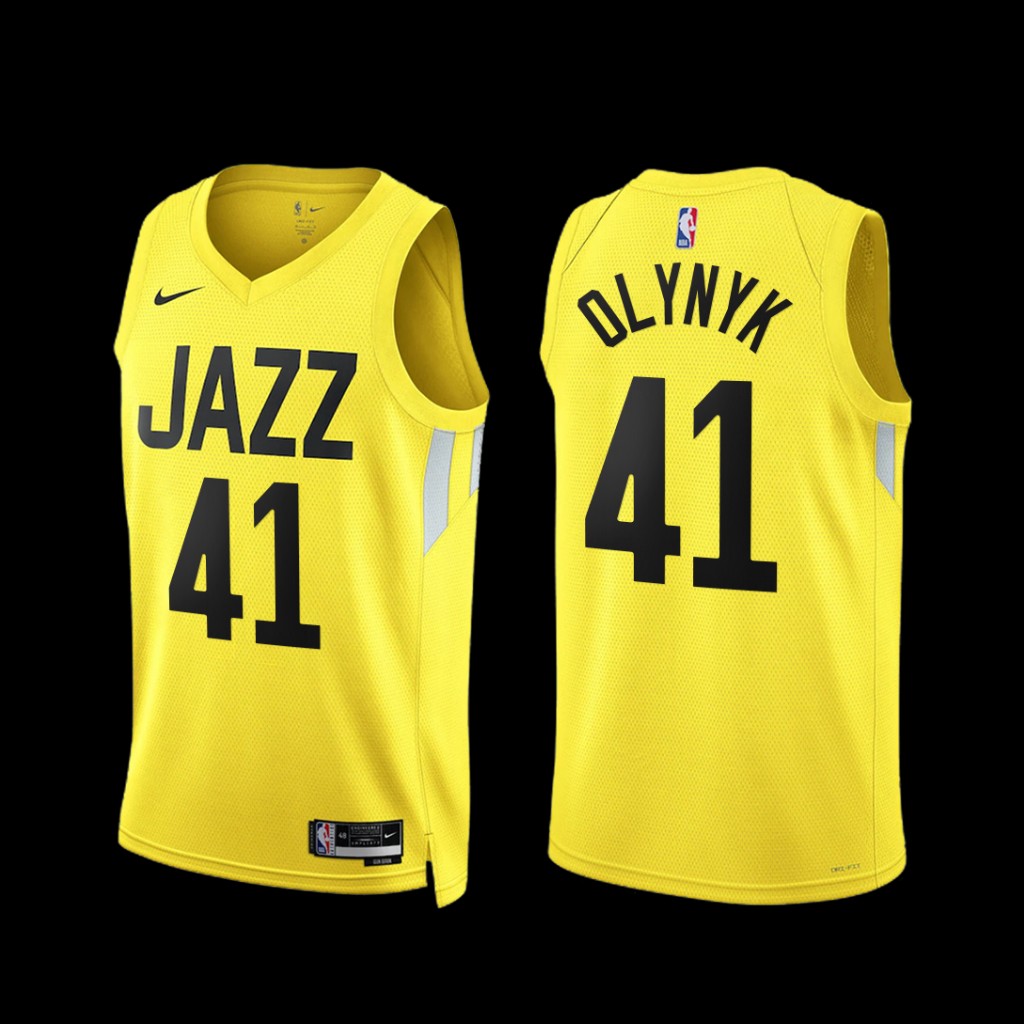 Utah Jazz Kelly Olynyk 2022-23 Icon Edition Jersey Yellow Utah Jazz Kelly Olynyk 2022-23 Icon Edition Jersey Yellow