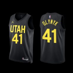 Utah Jazz Kelly Olynyk 2022-23 Statement Edition Jersey Black