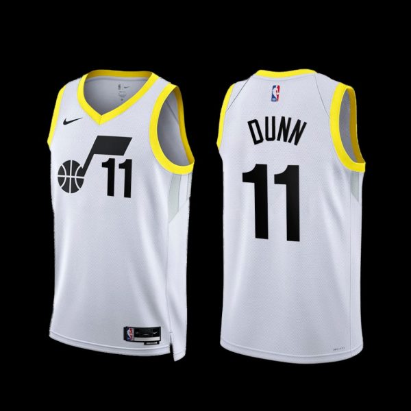 Utah Jazz Kris Dunn 2022-23 Association Edition Jersey White Utah Jazz Kris Dunn 2022-23 Association Edition Jersey White