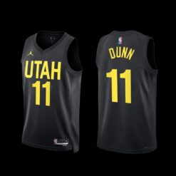 Utah Jazz Kris Dunn 2022-23 Statement Edition Jersey Black