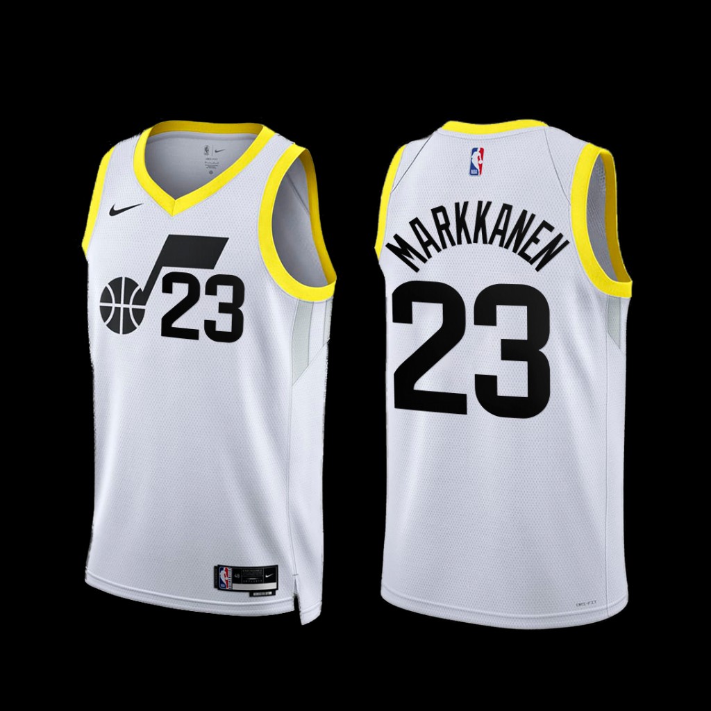 Utah Jazz Lauri Markkanen 2022-23 Association Edition Jersey White Utah Jazz Lauri Markkanen 2022-23 Association Edition Jersey White