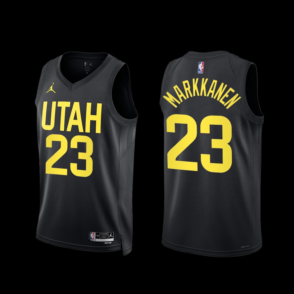 Utah Jazz Lauri Markkanen 2022-23 Statement Edition Jersey Black Utah Jazz Lauri Markkanen 2022-23 Statement Edition Jersey Black