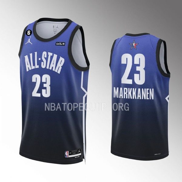 Utah Jazz Lauri Markkanen 2023 NBA All-Star Blue Jersey Utah Jazz Lauri Markkanen 2023 NBA All-Star Blue Jersey