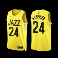 Utah Jazz Walker Kessler 2022-23 Icon Edition Jersey Yellow