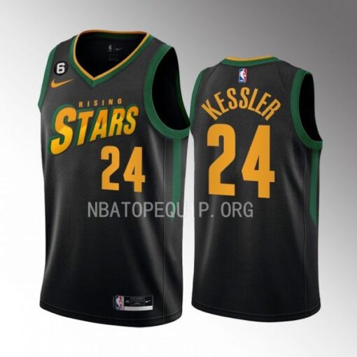 Utah Jazz Walker Kessler 2023 NBA Rising Stars Black Jersey