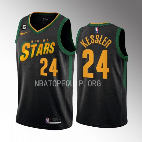 Utah Jazz Walker Kessler 2023 NBA Rising Stars Black Jersey Utah Jazz Walker Kessler 2023 NBA Rising Stars Black Jersey