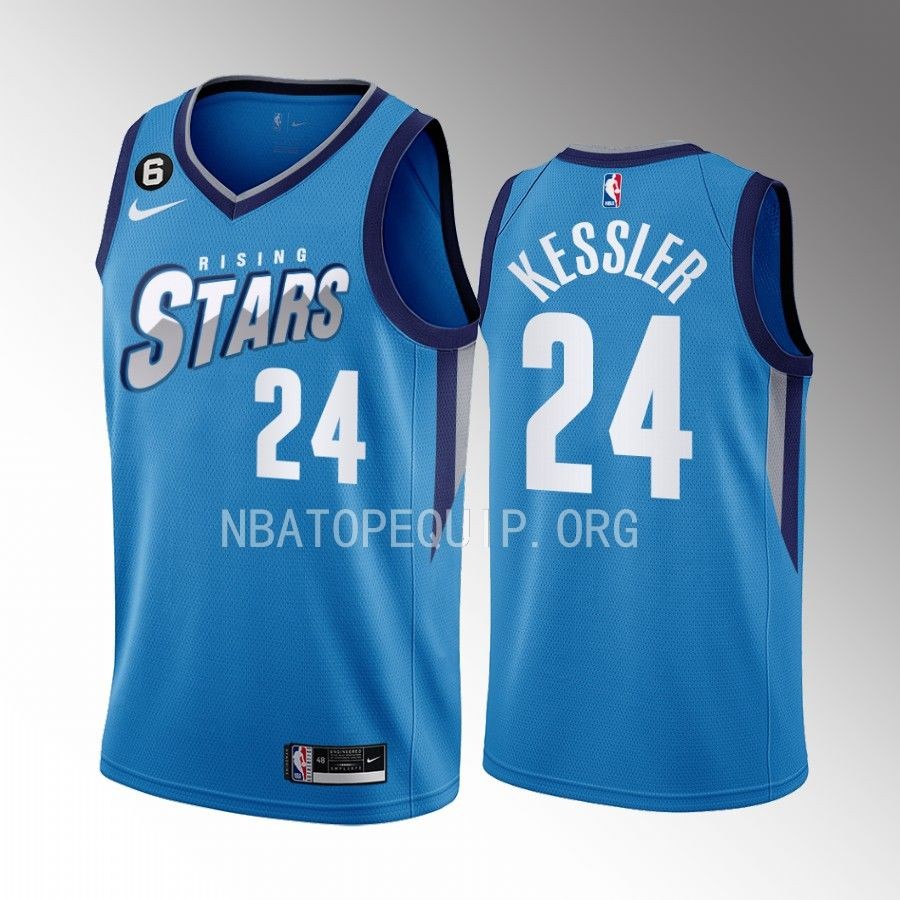 Utah Jazz Walker Kessler 2023 NBA Rising Stars Blue Jersey Utah Jazz Walker Kessler 2023 NBA Rising Stars Blue Jersey