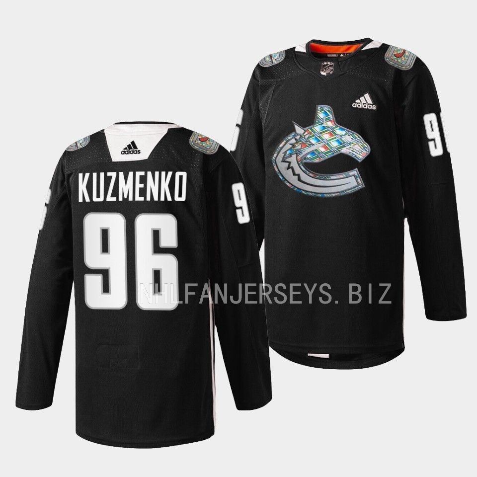 Vancouver Canucks Andrei Kuzmenko 2023 Black History Month Black Jersey Vancouver Canucks Andrei Kuzmenko 2023 Black History Month Black Jersey