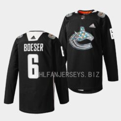 Vancouver Canucks Brock Boeser 2023 Black History Month Black Jersey