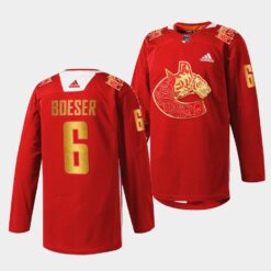 Vancouver Canucks Brock Boeser Lunar New Year Red Tiger Jersey