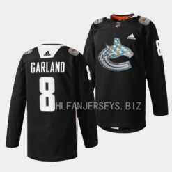 Vancouver Canucks Conor Garland 2023 Black History Month Black Jersey