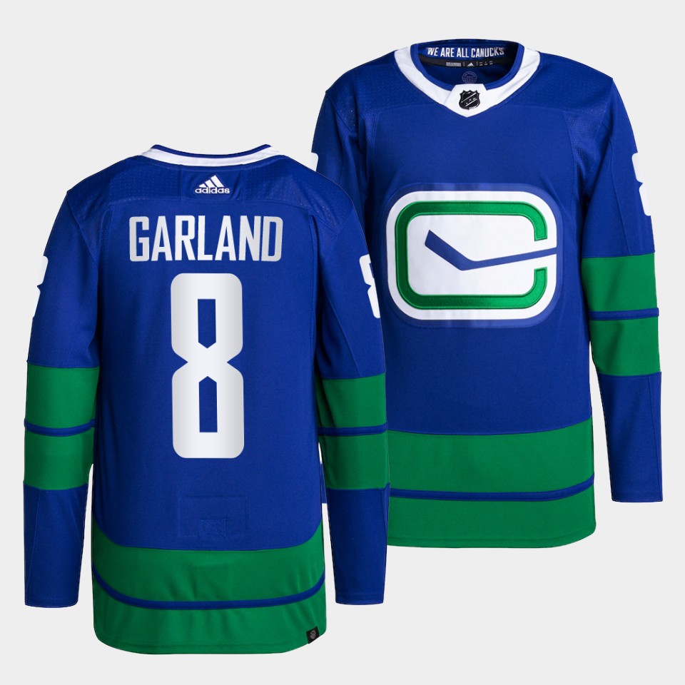 Vancouver Canucks Conor Garland Alternate Blue Jersey Vancouver Canucks Conor Garland Alternate Blue Jersey