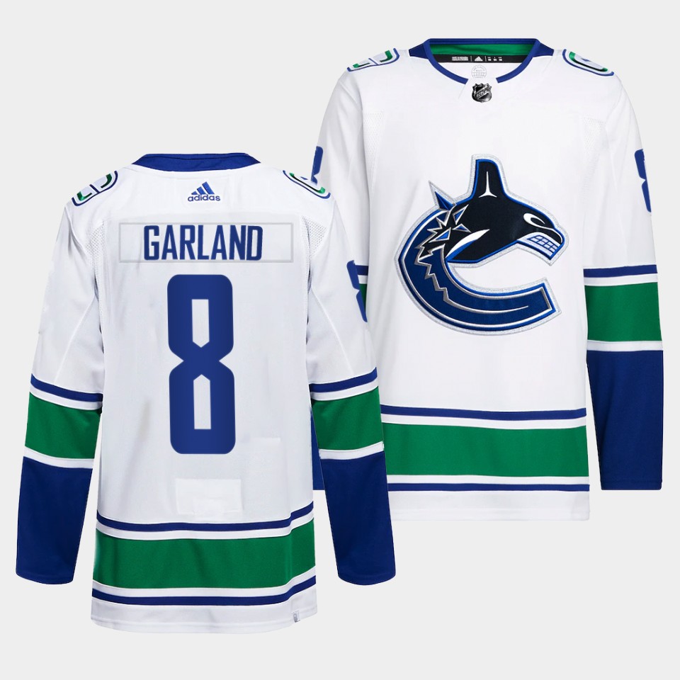 Vancouver Canucks Conor Garland Away White Jersey Vancouver Canucks Conor Garland Away White Jersey