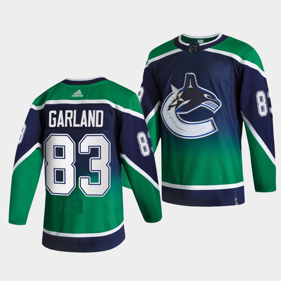 Vancouver Canucks Conor Garland Reverse Green Special Edition Jersey Vancouver Canucks Conor Garland Reverse Green Special Edition Jersey
