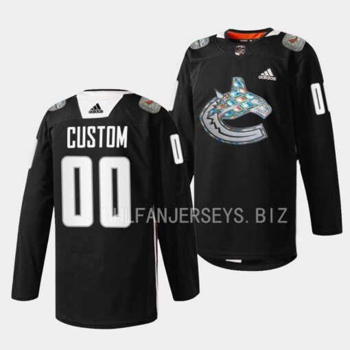 Vancouver Canucks Custom 2023 Black History Month Black Jersey