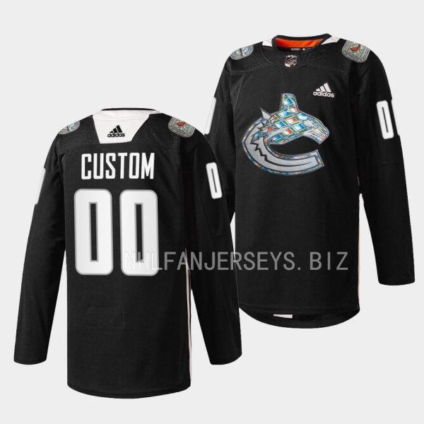 Vancouver Canucks Custom 2023 Black History Month Black Jersey Vancouver Canucks Custom 2023 Black History Month Black Jersey
