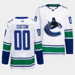 Vancouver Canucks Custom Away White Jersey