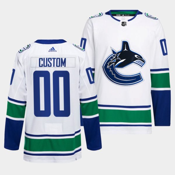 Vancouver Canucks Custom Away White Jersey Vancouver Canucks Custom Away White Jersey