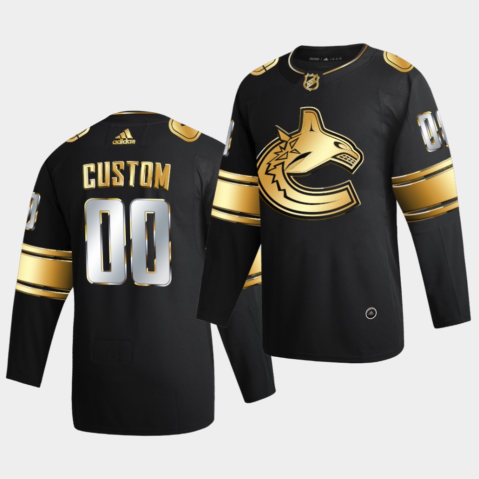 Vancouver Canucks Custom Golden Edition Limited Black Jersey Vancouver Canucks Custom Golden Edition Limited Black Jersey