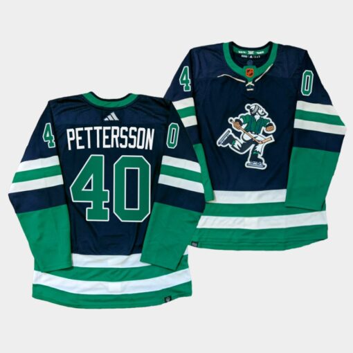 Vancouver Canucks Elias Pettersson 2022-23 Reverse Navy Jersey