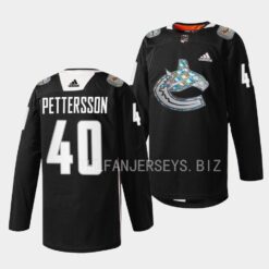 Vancouver Canucks Elias Pettersson 2023 Black History Month Black Jersey