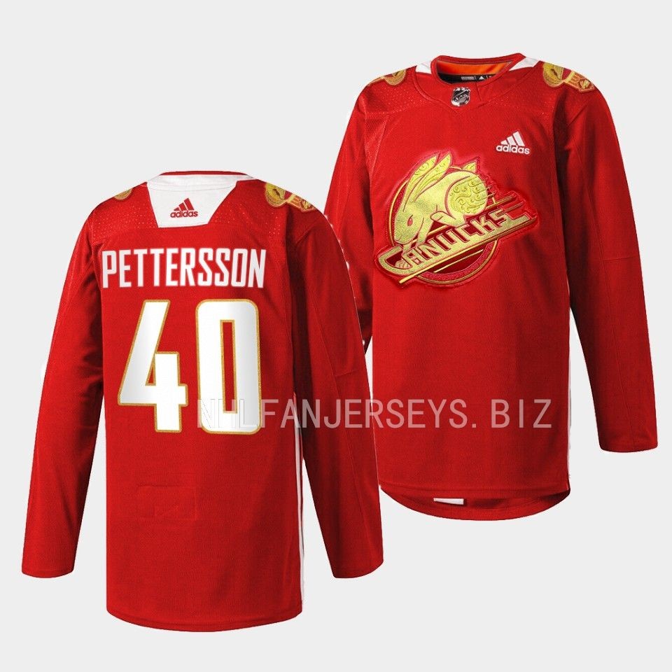 Vancouver Canucks Elias Pettersson 2023 Lunar New Year Red Jersey Vancouver Canucks Elias Pettersson 2023 Lunar New Year Red Jersey