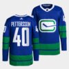 Vancouver Canucks Elias Pettersson 2023 St. Patricks Day Green Jersey